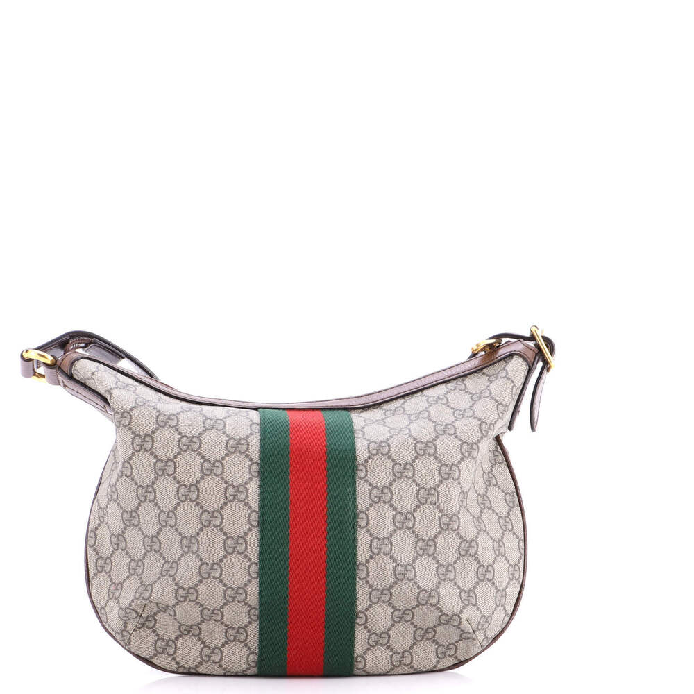 Gucci Small Ophidia Half Moon Hobo GG Coated Canvas - Picture 3 of 6